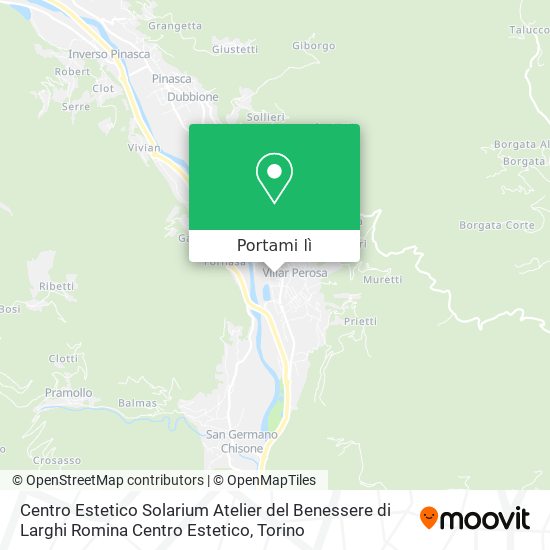 Mappa Centro Estetico Solarium Atelier del Benessere di Larghi Romina Centro Estetico