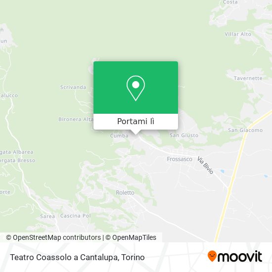 Mappa Teatro Coassolo a Cantalupa