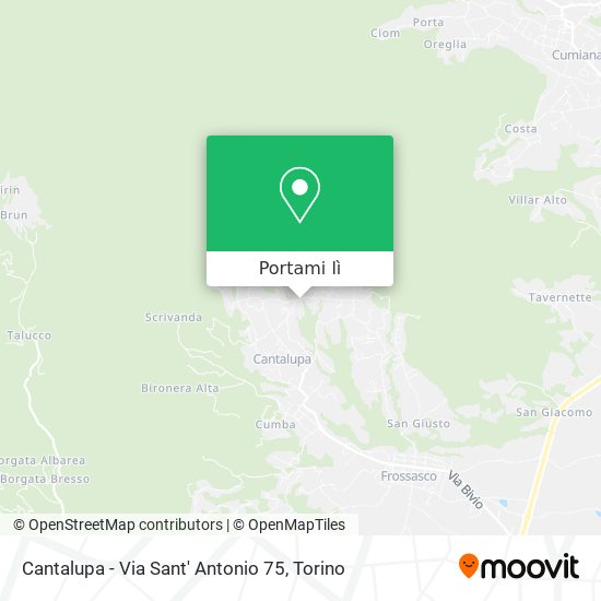 Mappa Cantalupa - Via Sant' Antonio 75