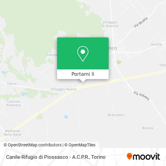 Mappa Canile-Rifugio di Piossasco - A.C.P.R.