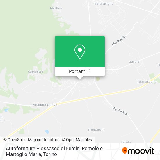 Mappa Autoforniture Piossasco di Fumini Romolo e Martoglio Maria