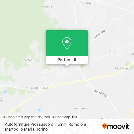 Mappa Autoforniture Piossasco di Fumini Romolo e Martoglio Maria