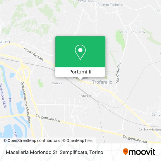 Mappa Macelleria Moriondo Srl Semplificata
