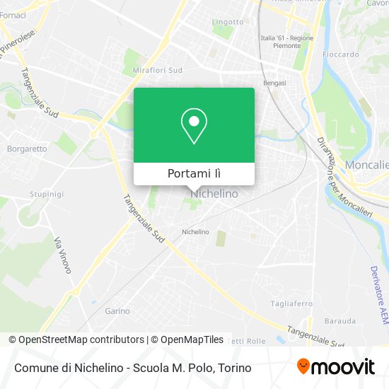 Mappa Comune di Nichelino - Scuola M. Polo
