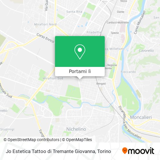 Mappa Jo Estetica Tattoo di Tremante Giovanna