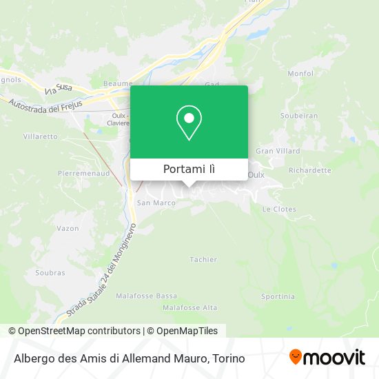 Mappa Albergo des Amis di Allemand Mauro