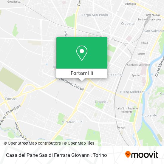 Mappa Casa del Pane Sas di Ferrara Giovanni