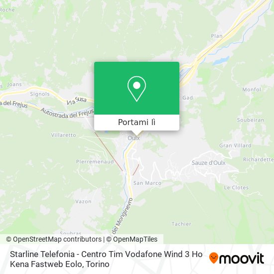 Mappa Starline Telefonia - Centro Tim Vodafone Wind 3 Ho Kena Fastweb Eolo