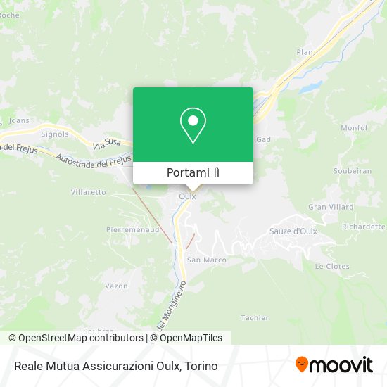 Mappa Reale Mutua Assicurazioni Oulx