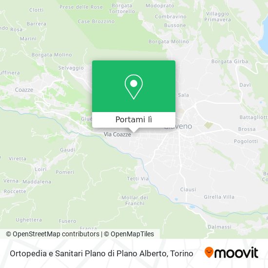 Mappa Ortopedia e Sanitari Plano di Plano Alberto