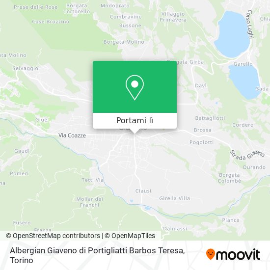 Mappa Albergian Giaveno di Portigliatti Barbos Teresa