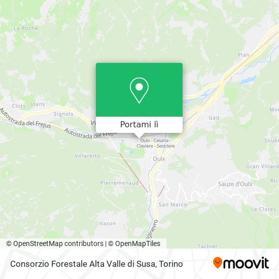 Mappa Consorzio Forestale Alta Valle di Susa