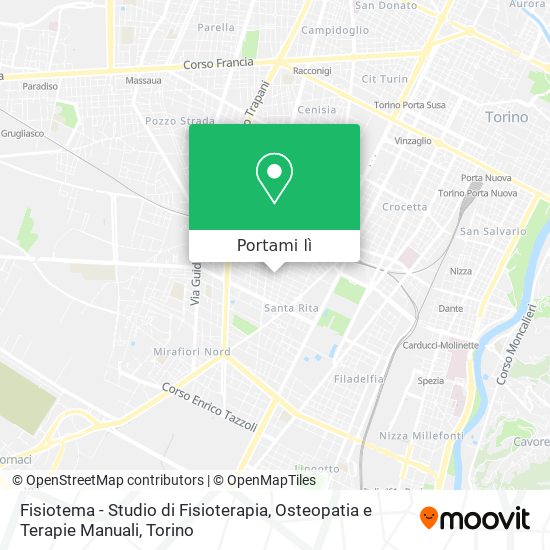 Mappa Fisiotema - Studio di Fisioterapia, Osteopatia e Terapie Manuali