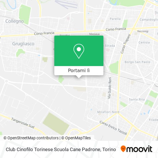 Mappa Club Cinofilo Torinese Scuola Cane Padrone