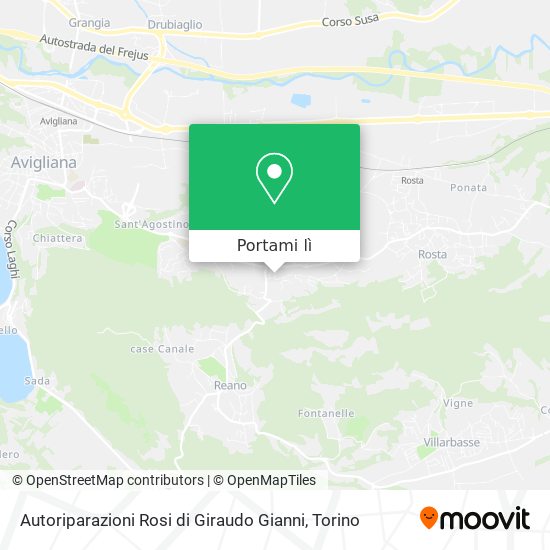 Mappa Autoriparazioni Rosi di Giraudo Gianni