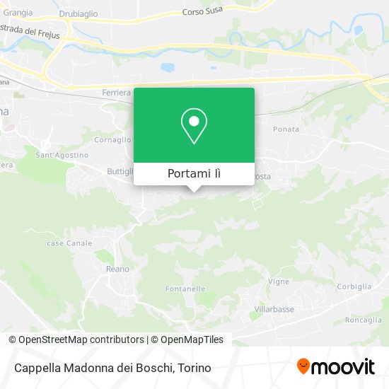 Mappa Cappella Madonna dei Boschi