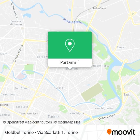 Mappa Goldbet Torino - Via Scarlatti 1