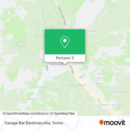 Mappa Garage Bar Bardonecchia