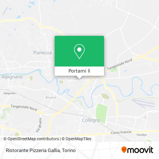 Mappa Ristorante Pizzeria Gallia