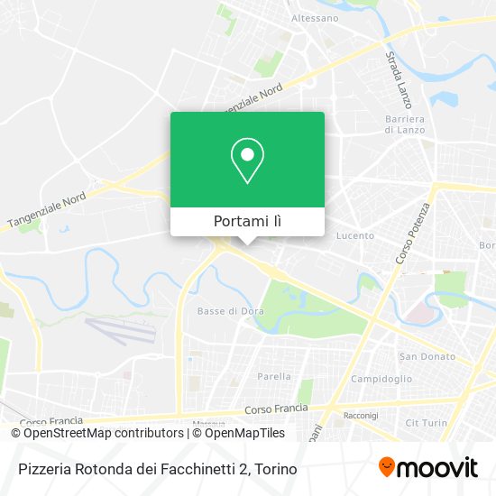 Mappa Pizzeria Rotonda dei Facchinetti 2