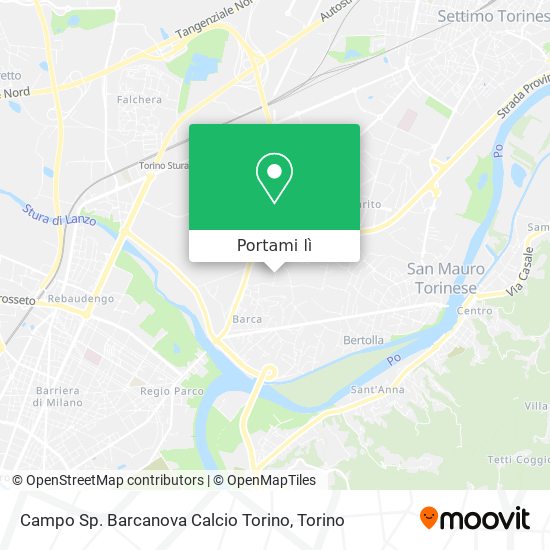 Mappa Campo Sp. Barcanova Calcio Torino