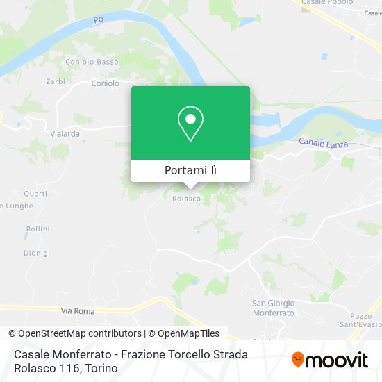Mappa Casale Monferrato - Frazione Torcello Strada Rolasco 116