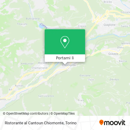 Mappa Ristorante al Cantoun Chiomonte