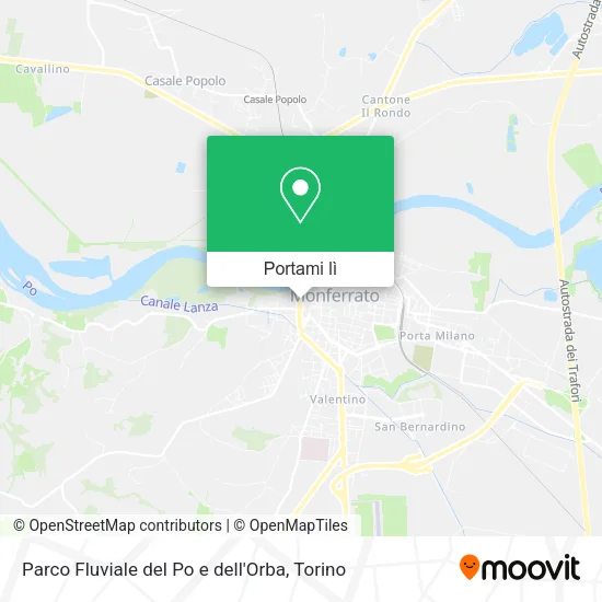 Mappa Parco Fluviale del Po e dell'Orba