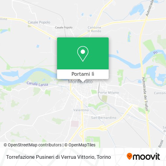 Mappa Torrefazione Pusineri di Verrua Vittorio