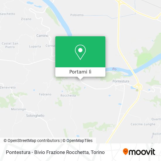 Mappa Pontestura - Bivio Frazione Rocchetta
