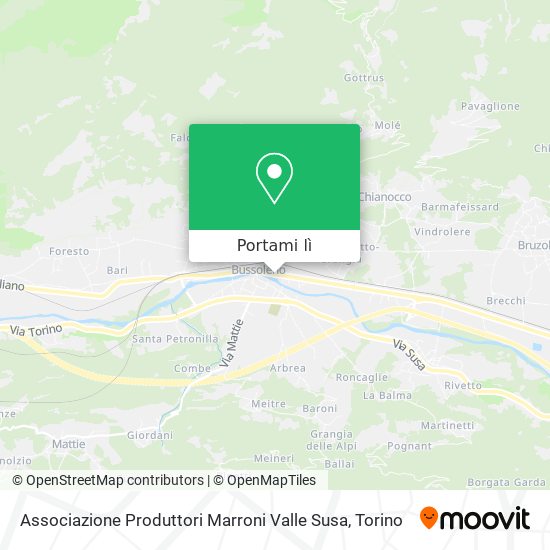 Mappa Associazione Produttori Marroni Valle Susa