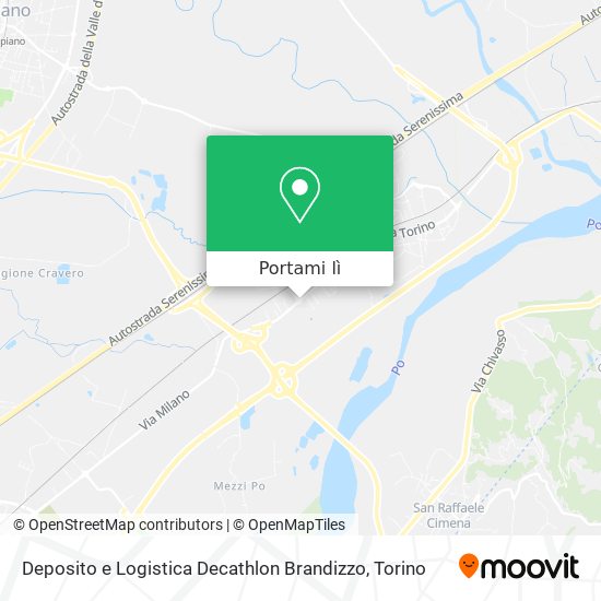 Mappa Deposito e Logistica Decathlon Brandizzo