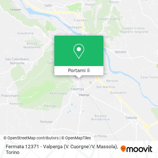 Mappa Fermata 12371 - Valperga (V. Cuorgne' / V. Massola)