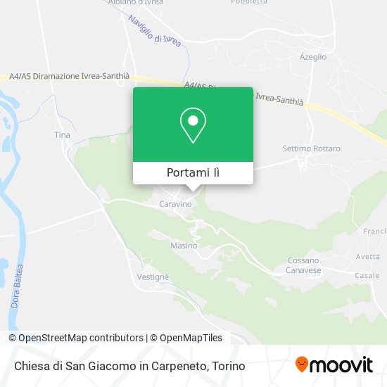 Mappa Chiesa di San Giacomo in Carpeneto