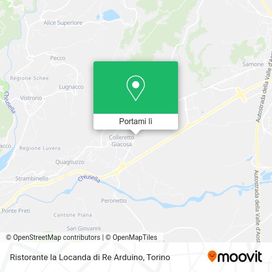 Mappa Ristorante la Locanda di Re Arduino