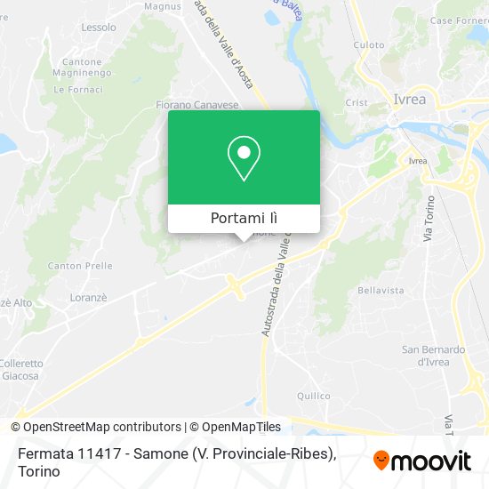 Mappa Fermata 11417 - Samone (V. Provinciale-Ribes)