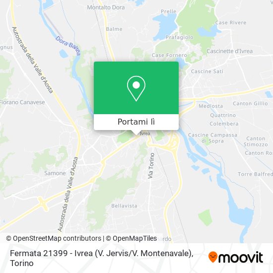 Mappa Fermata 21399 - Ivrea (V. Jervis / V. Montenavale)