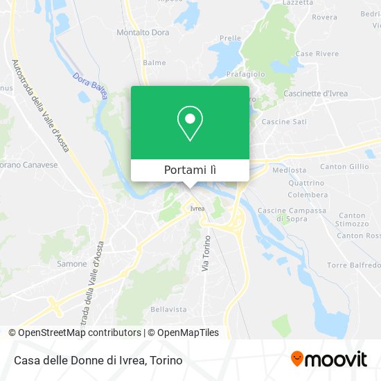 Mappa Casa delle Donne di Ivrea