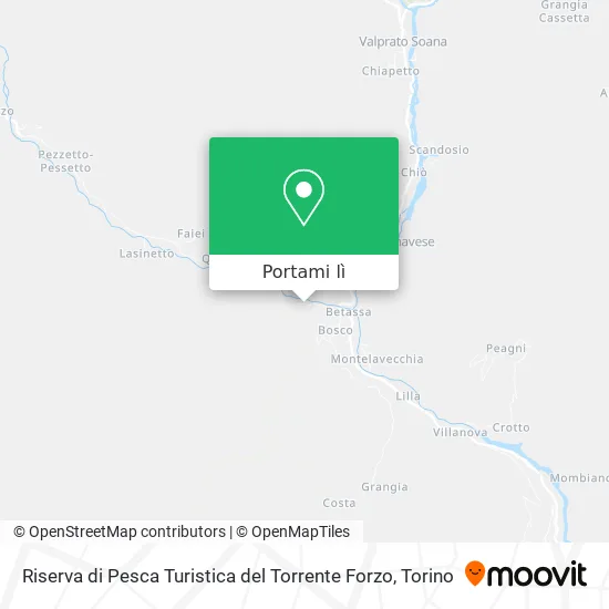 Mappa Riserva di Pesca Turistica del Torrente Forzo