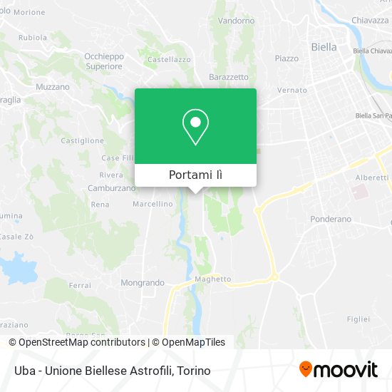 Mappa Uba - Unione Biellese Astrofili