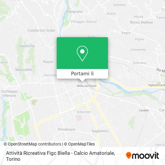 Mappa Attività Ricreativa Figc Biella - Calcio Amatoriale