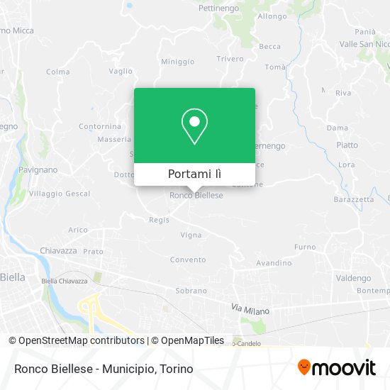 Mappa Ronco Biellese - Municipio