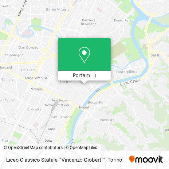 Mappa Liceo Classico Statale ""Vincenzo Gioberti""