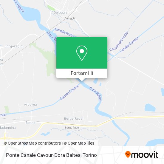 Mappa Ponte Canale Cavour-Dora Baltea