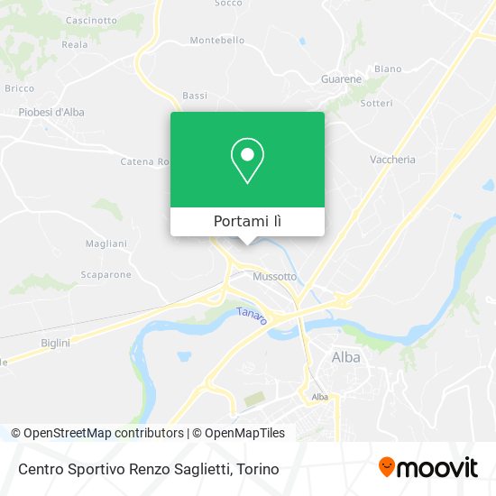 Mappa Centro Sportivo Renzo Saglietti