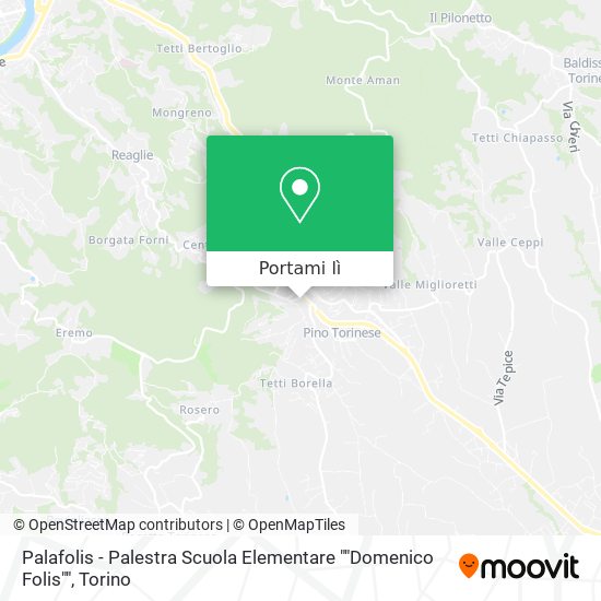 Mappa Palafolis - Palestra Scuola Elementare ""Domenico Folis""