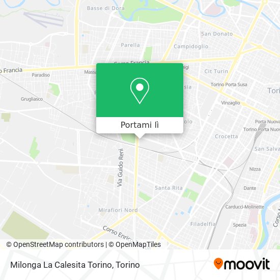 Mappa Milonga La Calesita Torino