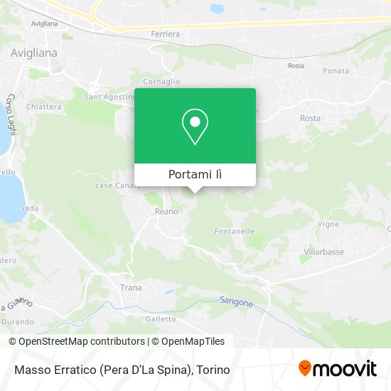 Mappa Masso Erratico (Pera D'La Spina)