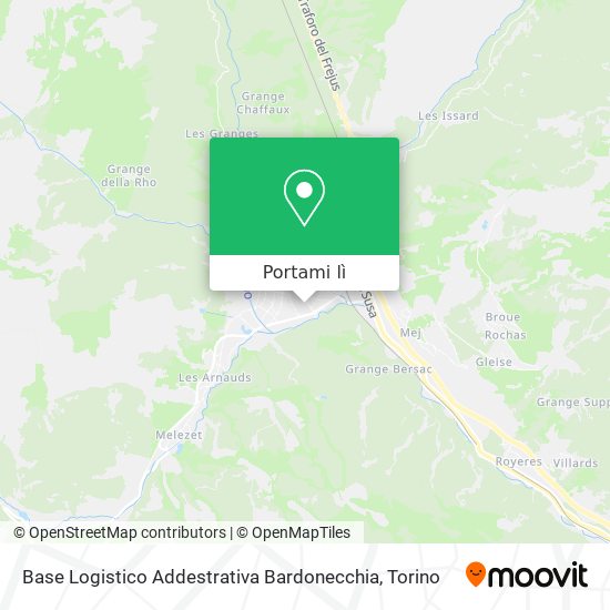 Mappa Base Logistico Addestrativa Bardonecchia