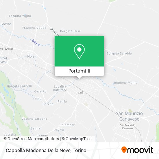 Mappa Cappella Madonna Della Neve